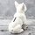 Spardose Hund "Funny Bulldog" französische Bulldogge Höhe 19cm aus Keramik weiss silber