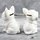 Spardose Hunde "Mini Dog Paar" französische Bulldogge aus Keramik weiss