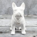 Spardose Hund "Bulli" französische Bulldogge Höhe 16cm aus Keramik weiß