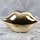 Spardose Lippen "The Kiss" Länge 20cm aus Keramik gold