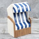 Spardose Strandkorb maritim "Beachchair" Höhe 15,5cm blau weiss