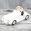 Spardose Hochzeitspaar Auto "Wedding Car" Länge 17cm weiss