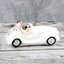 Spardose Hochzeitspaar Auto "Wedding Car" Länge 17cm weiss