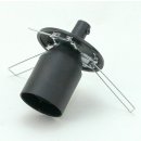 Abschluss-Scheibe Kaschierung Kuppelscheibe 62x7mm Kunststoff schwarz mit Lochmuster