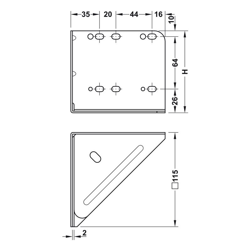 Lignoware Bettwinkel 115x115mm - Verzinkter Eckverbinder Für Bettgestelle