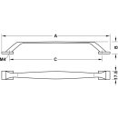 Häfele Möbelgriff Bügelgriff 135x27mm Messing gebuerstet