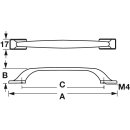 Häfele Möbelgriff Bügelgriff 135x27mm Messing gebuerstet