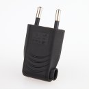 Eurostecker Europa-Flachstecker schwarz mit seitlichem Kabelauslass 250V/6A