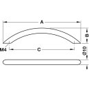 Häfele Möbelgriff Bogengriff 115x30mm Edelstahl matt