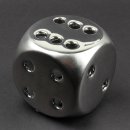 Deko Keramik Würfel "Lucky Dice" 6,5x6,5cm silber