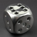 Deko Keramik Würfel "Lucky Dice" 6,5x6,5cm silber