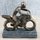 Deko Design Skulptur Motorradfahrer "Motorrider" aus Polyresin 13x13cm