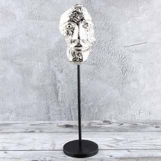 Deko Design Skulptur Maske "Mask Two" aus Aluminium 43,5cm