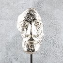Deko Design Skulptur Maske "Mask Two" aus Aluminium 43,5cm