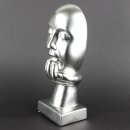 Deko Design Skulptur denkendes Gesicht "Thinking One" aus Keramik 30cm