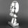 Deko Design Skulptur denkendes Gesicht "Thinking One" aus Keramik 30cm