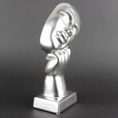 Deko Design Skulptur denkendes Gesicht "Thinking Two" aus Keramik 30cm