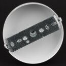 3-Loch Lampen-Baldachin Metall 100x25mm weiß mit Zugentlaster Kunststoff für 3 Lampenpendel