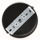 3-Loch Lampen-Baldachin Metall 100x25mm schwarz mit Zugentlaster Kunststoff für 3 Lampenpendel