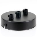 Lampen Metall Baldachin 100x25mm schwarz für 3...