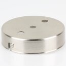3-Loch Lampen-Baldachin Metall 100x25mm Edelstahloptik...