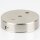 3-Loch Lampen-Baldachin Metall 100x25mm Edelstahloptik ohne Zugentlaster für 3 Lampenpendel