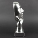 Deko Design Skulptur denkendes Gesicht "Thinking Three" aus Keramik 30cm