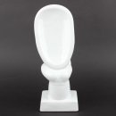 Deko Design Skulptur denkendes Gesicht "Thinking One" aus Keramik weiß 30cm