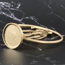 Deko Design Skulptur "Forever" aus Eisen goldfarben 18x19cm