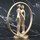 Deko Design Skulptur "Forever" aus Eisen goldfarben 18x19cm