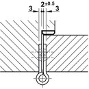 Häfele Aufschraubband Scharnier 76x76mm Edelstahl brüniert Anschlag links rechts