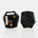 Lampen-Stecker Netzstecker schwarz für Großbritannien UK/GB 3-polig 240V/13A flache Stifte