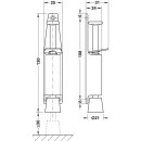 Häfele Startec Türfeststeller HUB 30mm mit Gummipuffer silberfarben