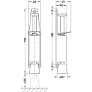 Häfele Startec Türfeststeller HUB 30mm mit Gummipuffer silberfarben