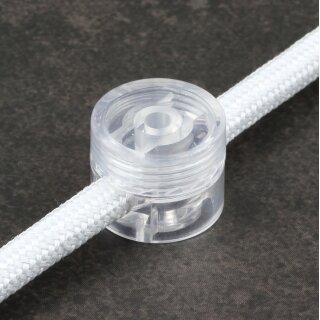 Lampen Distanz-Aufhänger Affenschaukel 18x23mm Kunststoff transparent