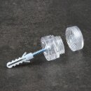 Lampen Distanz-Aufhänger Affenschaukel 18x23mm Kunststoff transparent