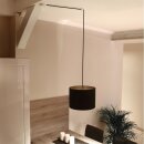 Lampen Distanz-Aufhänger Affenschaukel 18x23mm Kunststoff schwarz