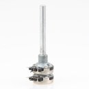 Dreh-Potentiometer stereo 0,2W 25k ohm log Piher 6/50mm...