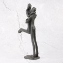 Deko Design Skulptur Figur "Kissing" aus Polypropylen 19cm brüniert