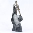 Deko Design Skulptur Figur Stein Herz "Heart" aus Polypropylen 37cm bronzefarben