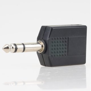 Audio Adapter Klinkenstecker 6.3 mm Stereo auf 2x6.3mm Kupplung