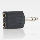 Audio Adapter Klinkenstecker 6.3 mm Stereo auf 2x6.3mm Kupplung