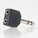 Audio Adapter Klinkenstecker 6.3 mm Stereo auf 2x3.5mm...