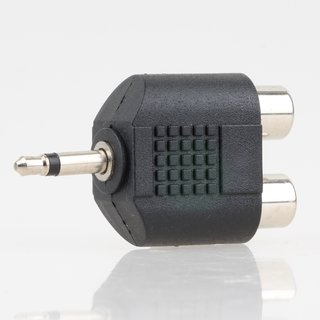 Audio Adapter Klinkenstecker 3.5mm Mono auf 2 x Cinch Kupplung