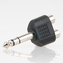 Audio Adapter Klinkenstecker 6.3mm Stereo auf 2 x Cinch...