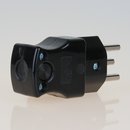Lampen Schutzkontakt-Stecker schwarz für die Schweiz 3-polig 16A/250V