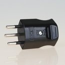 Lampen Schutzkontakt-Stecker schwarz für die Schweiz...