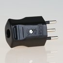 Lampen Schutzkontakt-Stecker schwarz für die Schweiz...