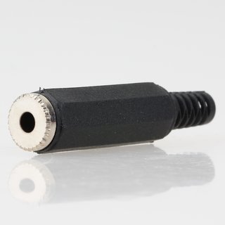 Klinkenkupplung 3.5mm Mono Kunststoff mit Knickschutz Profitec UJ 110
