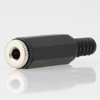 Klinkenkupplung 3.5mm Stereo Kunststoff mit Knickschutz Goobay 11059